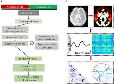 Predicting the Post-therapy Severity Level (UPDRS-III) of Patients With Parkinson's Disease After Drug Therapy by Using the Dynamic Connectivity Efficiency of fMRI